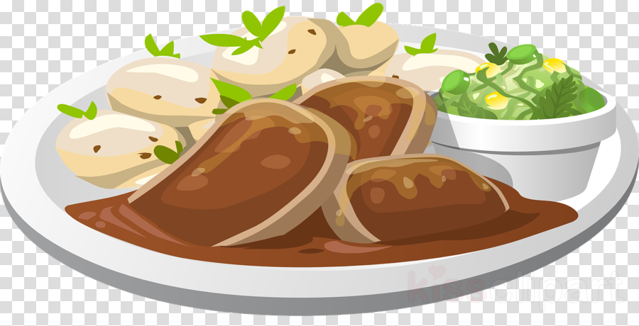 Food On Plate Clipart (900x460), Png Download