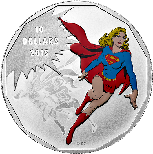 Royal Canadian Mint 1/2 Oz Silver $10 Dc Comics Originals - Dc Comics Coin (570x570), Png Download