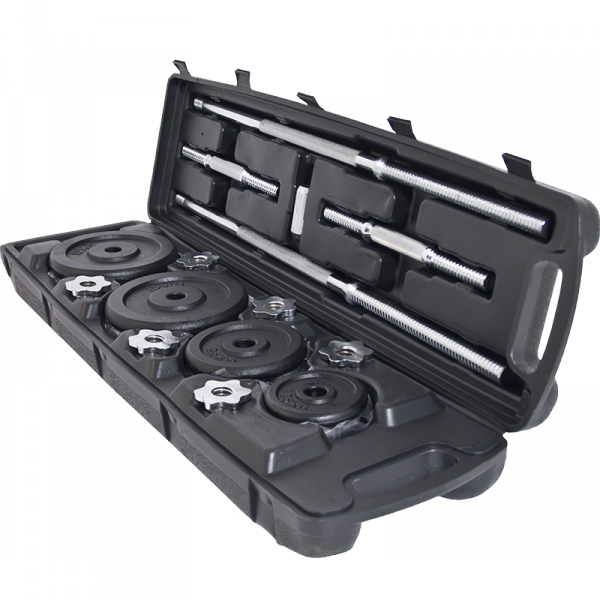 Download Dumbbell Set 50kg Clipart Dumbbell Weight - Dumbbell And Barbell 50kg Set (600x600), Png Download