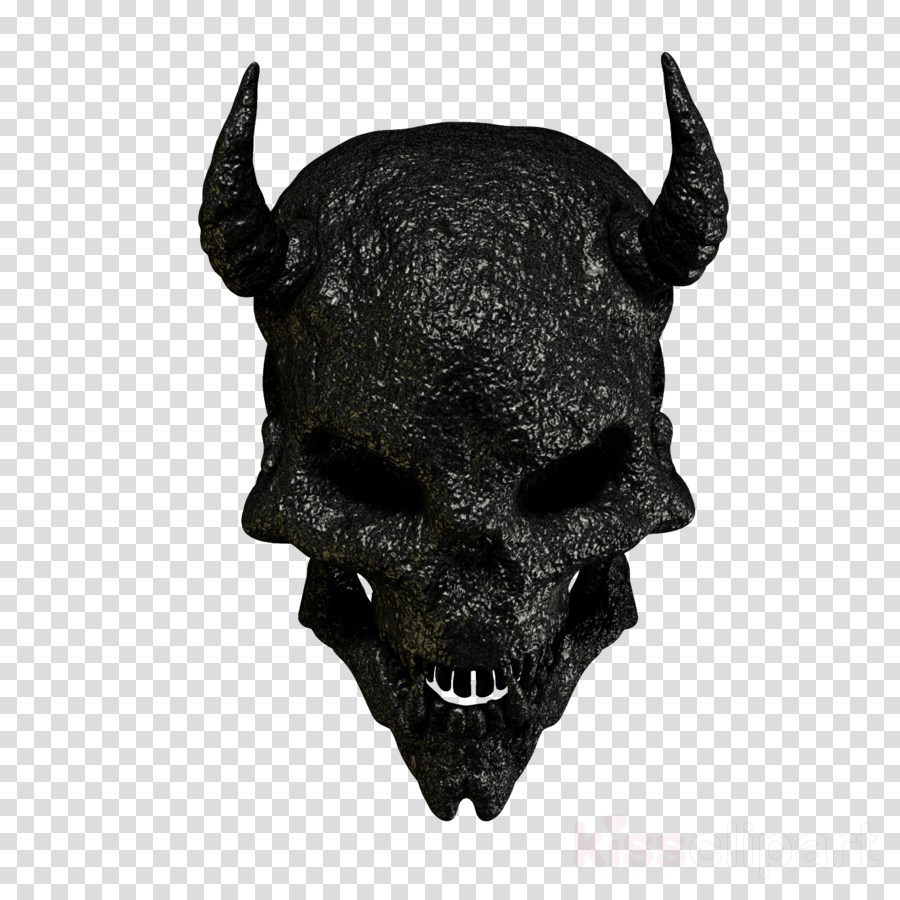 Skull Clipart Skull Head Demon - Iphone Heart Emoji Png (900x900), Png Download