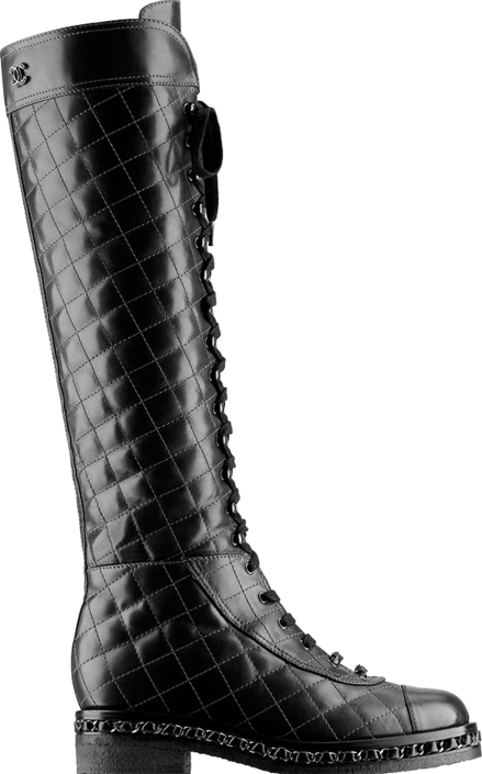 Chanel Silver Snow Boots - Anfibi Chanel (439x705), Png Download