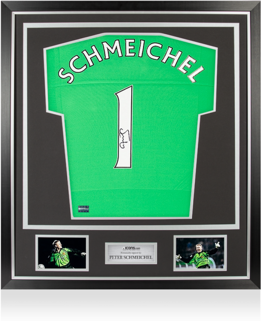 Peter Schmeichel Back Signed Manchester United Goalkeeper - Thierry Henry Signed Arsenal Shirt (650x665), Png Download