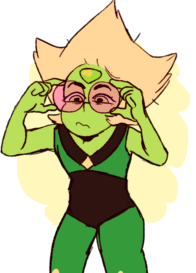 @wadewilsonparker Heres Peridot W Glasses O - Steven Universe (846x890), Png Download
