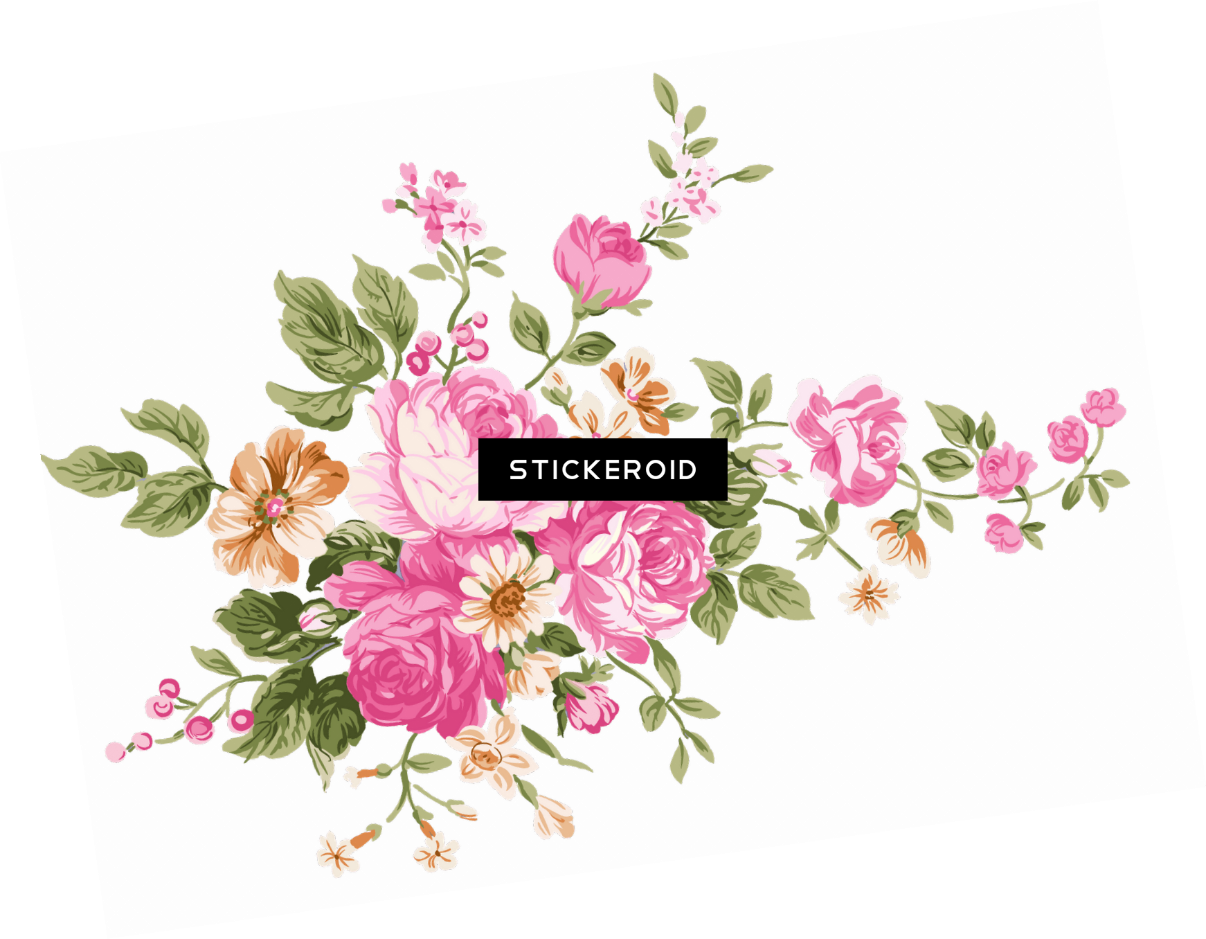 Vintage Bouquet Of Flowers - Floral Vintage Flower Background (1742x1356), Png Download