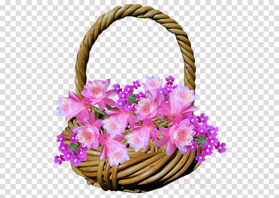 Basket Of Flowers Png Clipart Floral Design Flower - Flower (900x640), Png Download