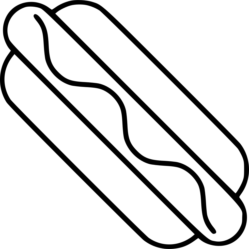 Hotdog Comments - Line Art (980x980), Png Download