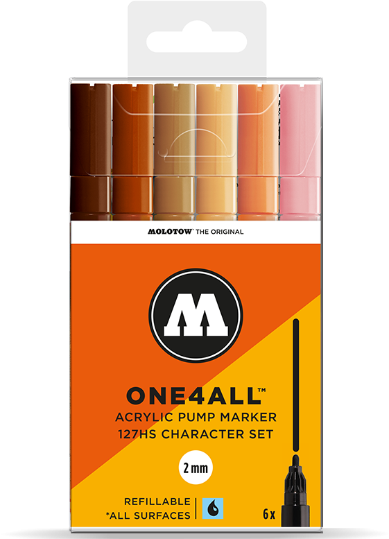 Molotow 127hs (6 Markers Kit) -character Kit (800x800), Png Download