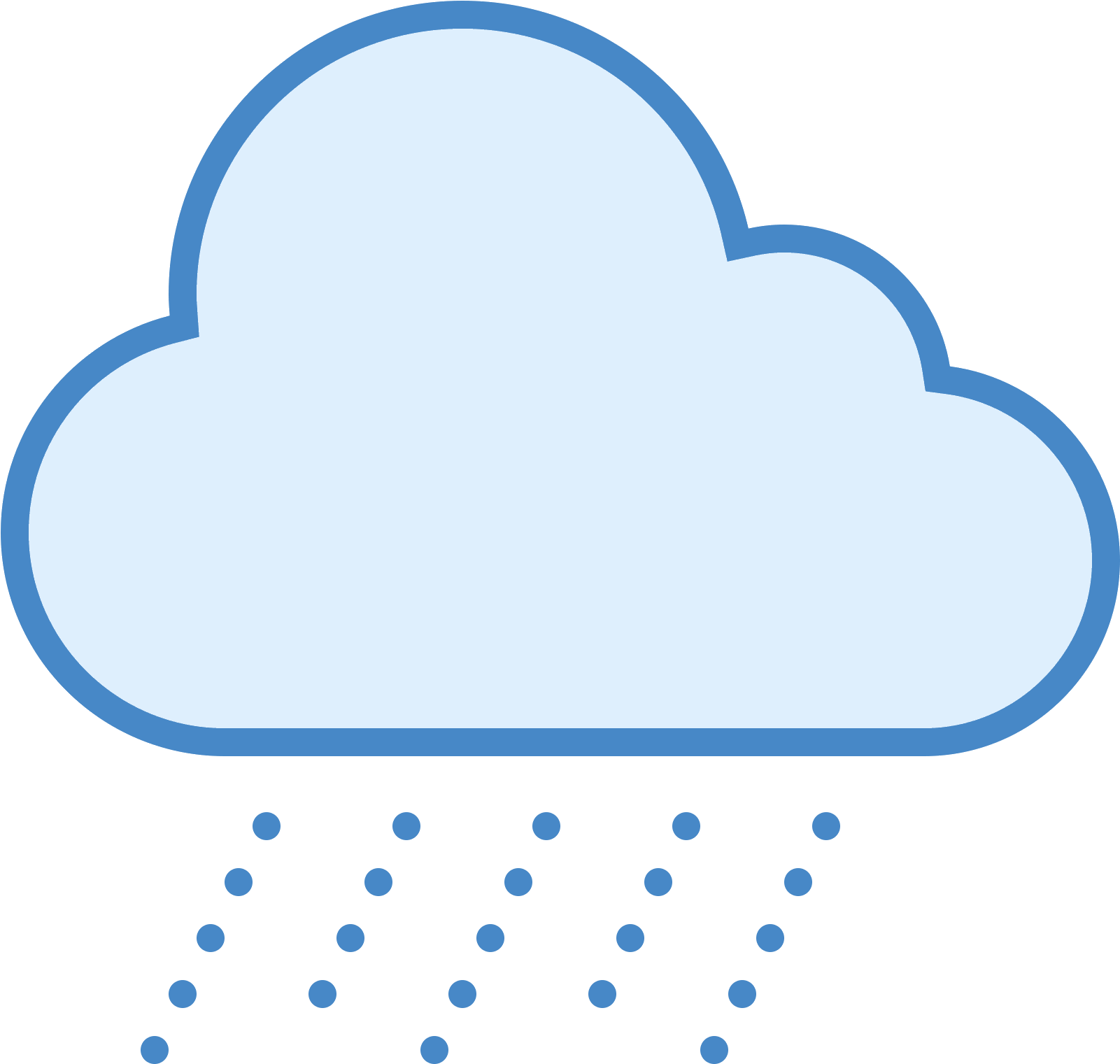 This Is An Image Of A Cloud - Rain (1600x1600), Png Download