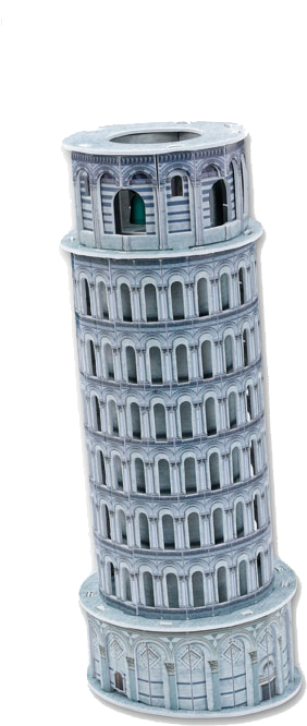 Quick Overview - Clever&happy 3d Puzzle Model Leaning Tower Of Pisa (750x750), Png Download