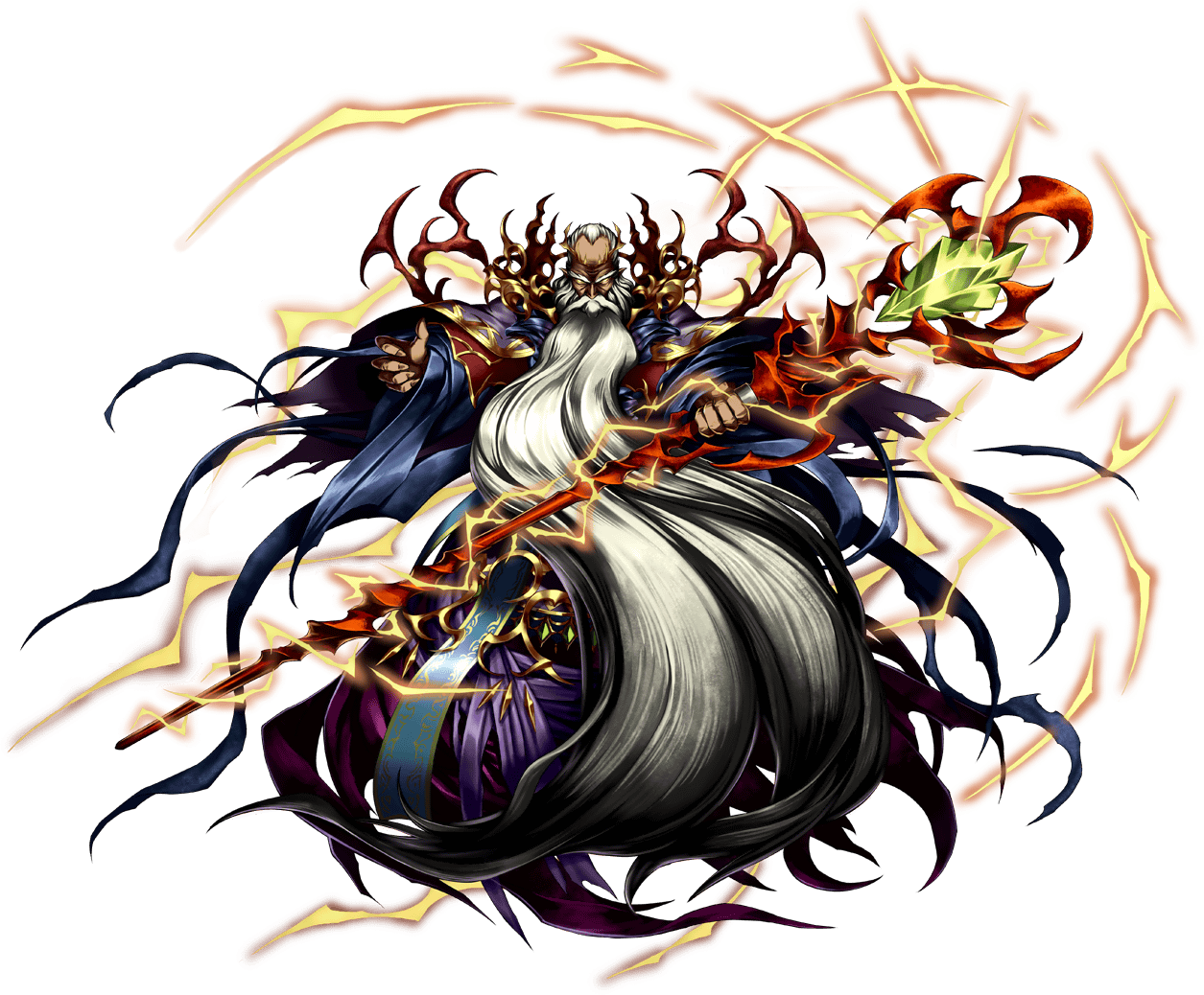Ffbe Ramuh Artwork 2 - Ffbe Espers 3 Star (1255x1038), Png Download