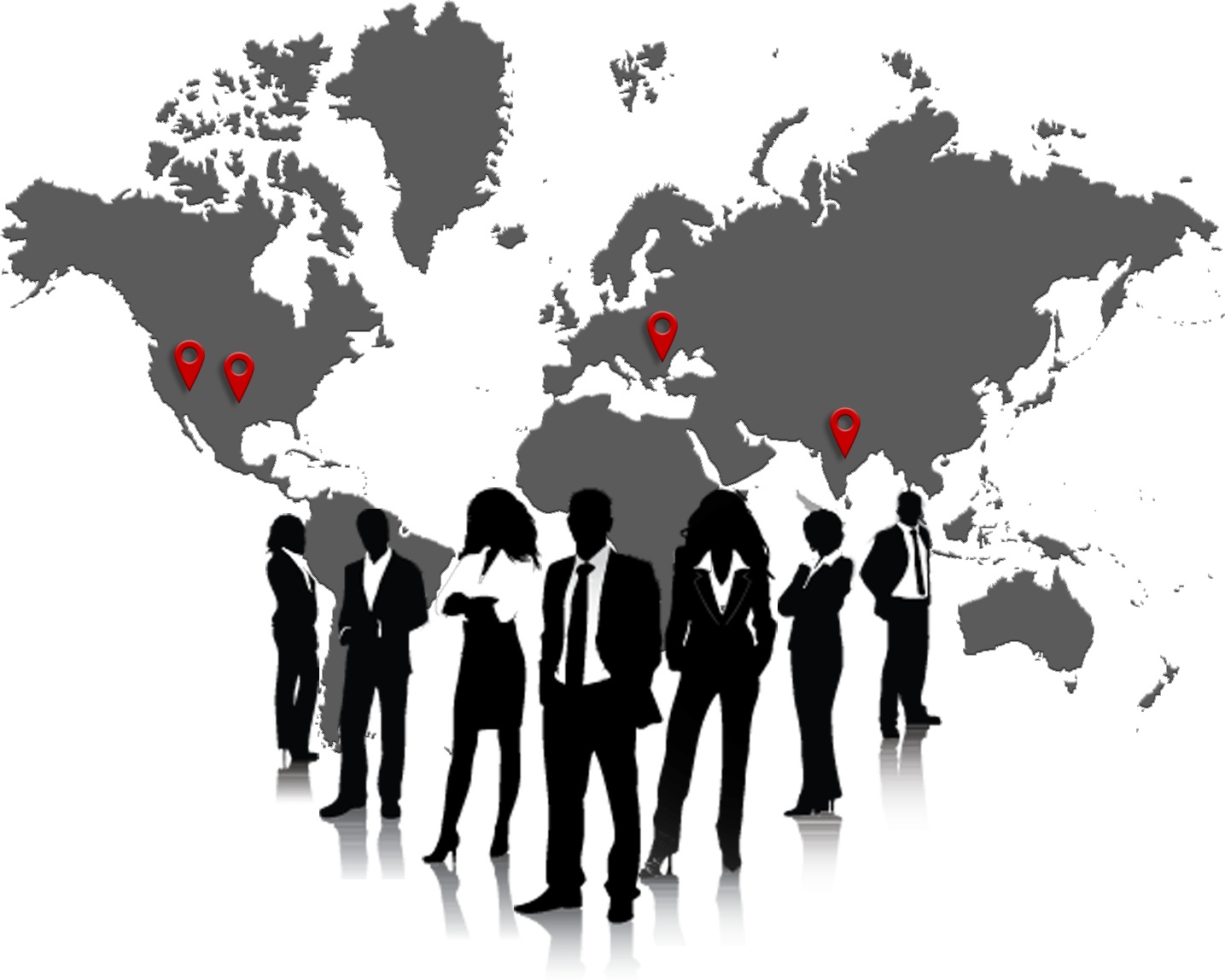 At Fifth Street Partners We Apply Cutting Edge Technology - World Map Silhouette (1435x1148), Png Download