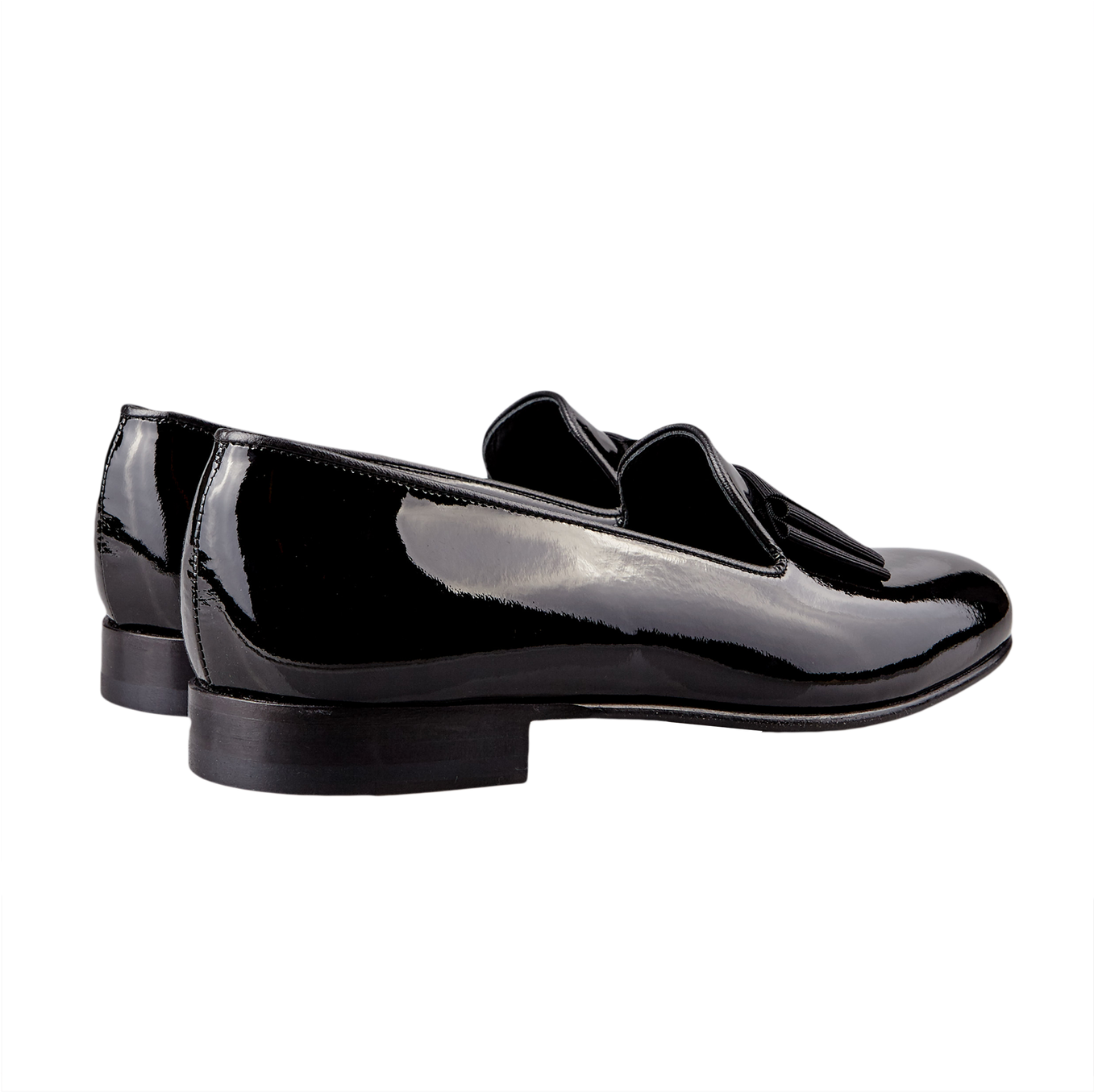 Bow Tie Black Albert Patent Leather Pumps Back - Shoe (1440x1440), Png Download