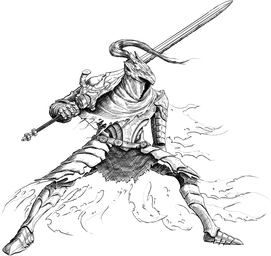 Graphic Free Stock Artorias Drawing Sword - Dark Souls 1 Artorias Sword Png (1600x900), Png Download