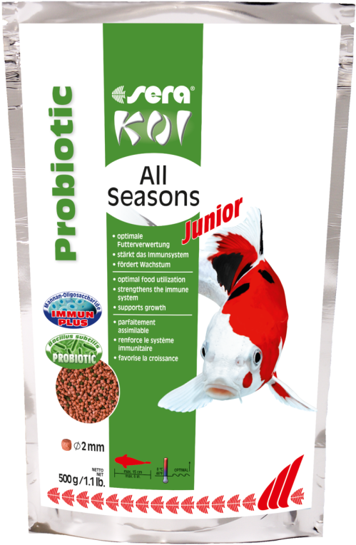 Sera Koi Junior All Seasons Probiotic 500 G - Pond Fish Food Sera Koi Junior All Seasons Probiotic (521x800), Png Download