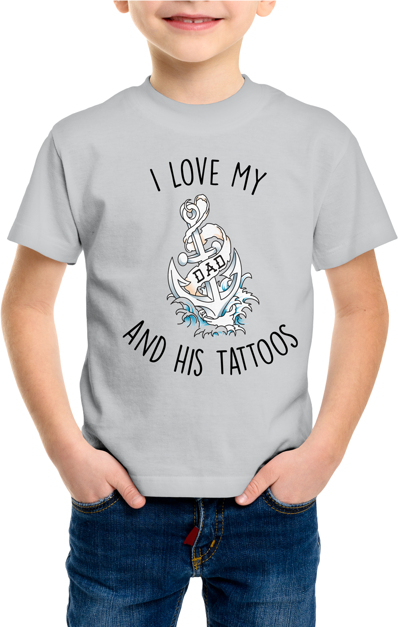 I Love My Mom/dad And Her/his Tattoos Kids T-shirt - Spongebob Square Pants Boys Kid Youth T-shirt Tee Age (1000x1240), Png Download