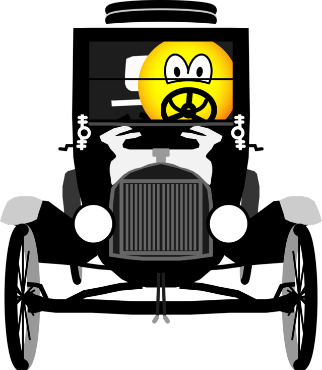 T-ford Emoticon Driving - History Emoticons (639x733), Png Download