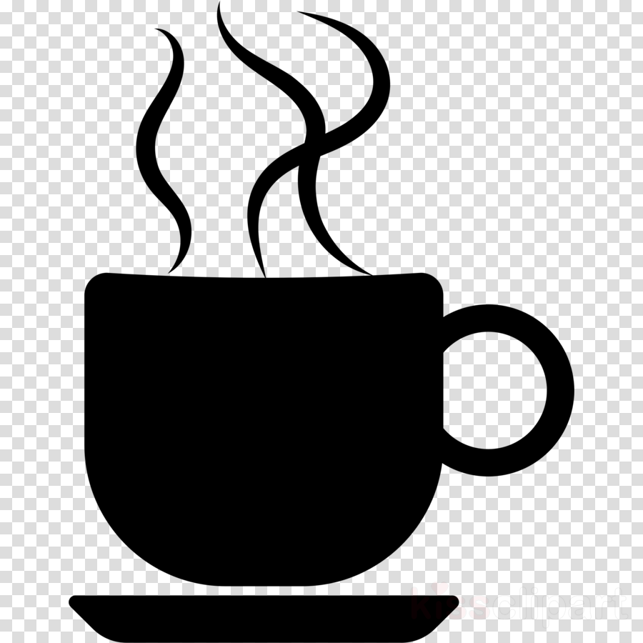 Coffee Cup Silhouette Clipart White Coffee Tea - Coffee Cup Silhouette (900x900), Png Download