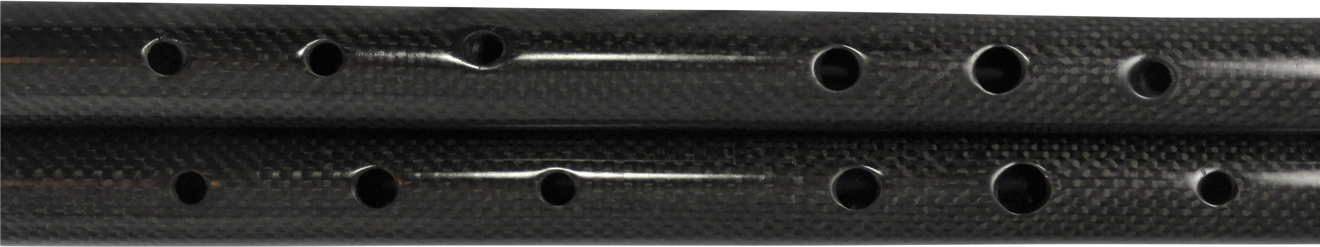 Silver Flute Spacing Above - Leather (4557x1292), Png Download