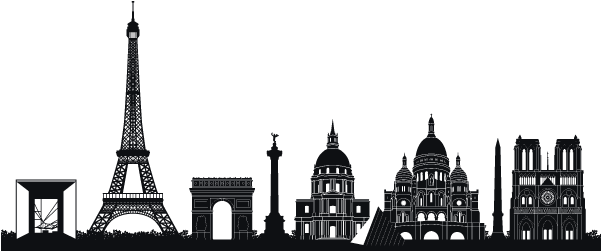Silueta De Paris Png (650x650), Png Download