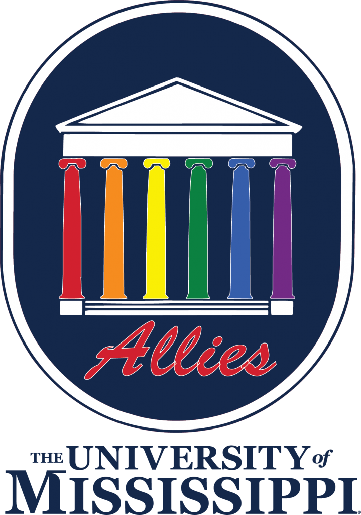 Allies Logo With Rainbow Colored Columns On The Lyceum - University Of Mississippi (719x1024), Png Download