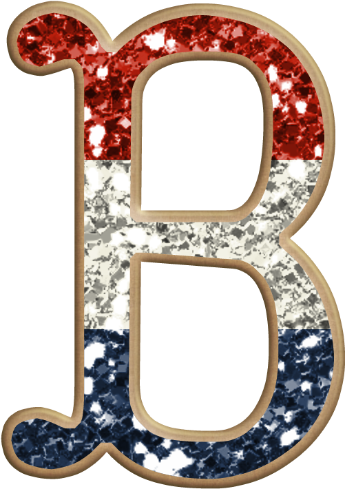 B *✿* Trio Glitter - Letter (510x719), Png Download
