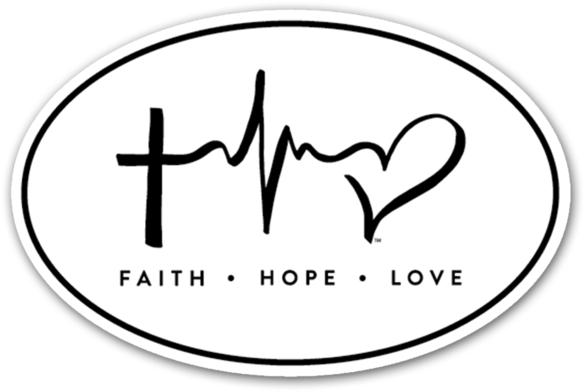 Black Window Sticker - Faith Hope Love Tattoos (600x600), Png Download