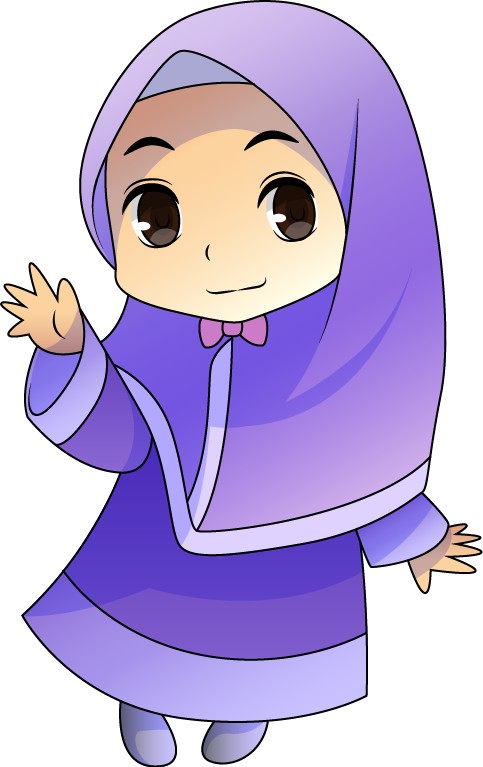 Hijab Cartoon Png - Cartoon (483x767), Png Download