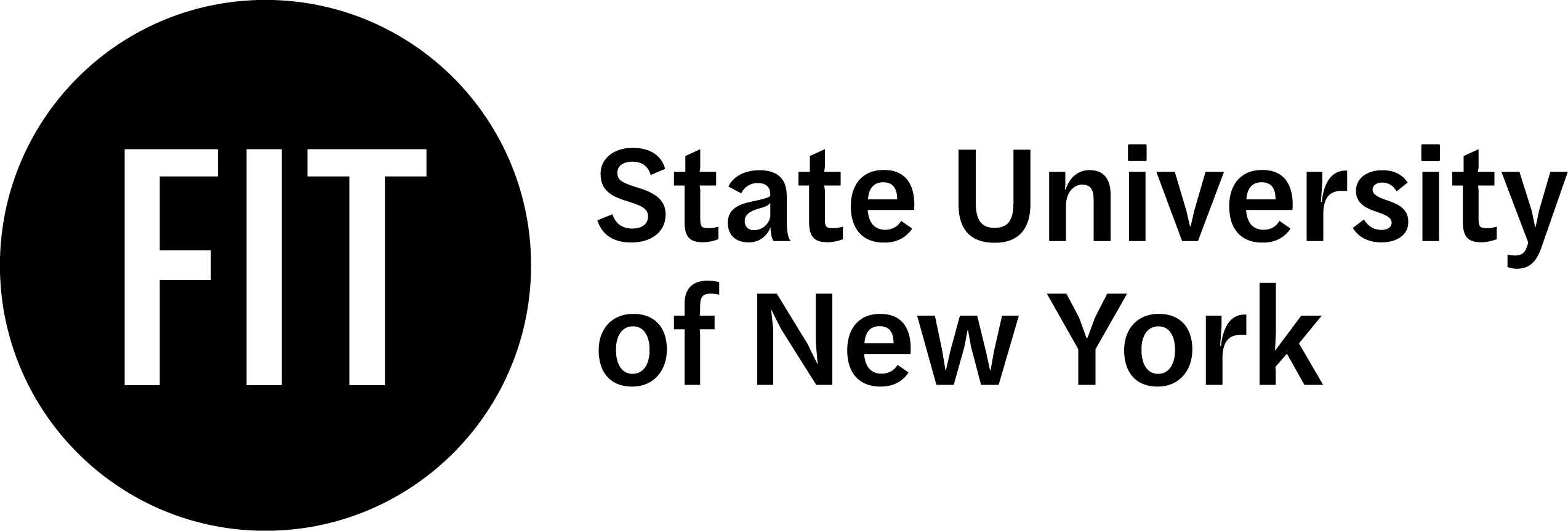 Logo Black Two Lines Png - Fashion Institute Of Technology Logo Black (2547x863), Png Download