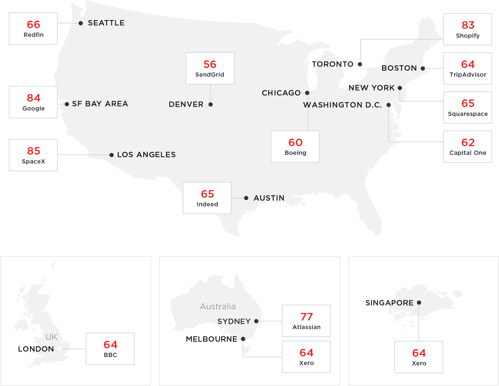 Top Employer Brand By City - Africanized Bees Map 2017 (1664x1303), Png Download