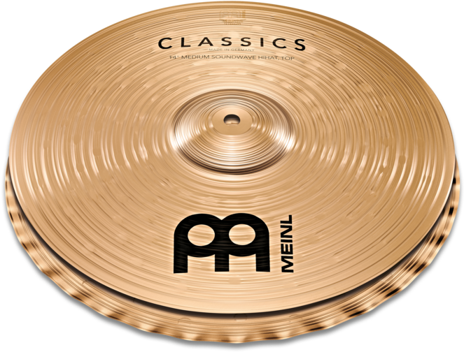 Classics Medium Soundwave Hihat 14" - Meinl Classics 14 Inch Medium Soundwave Hihat Cymbals (1180x885), Png Download