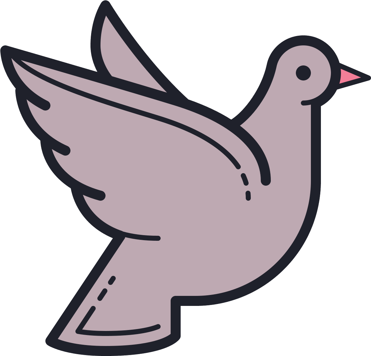 Dove Icon - Icon (1600x1600), Png Download