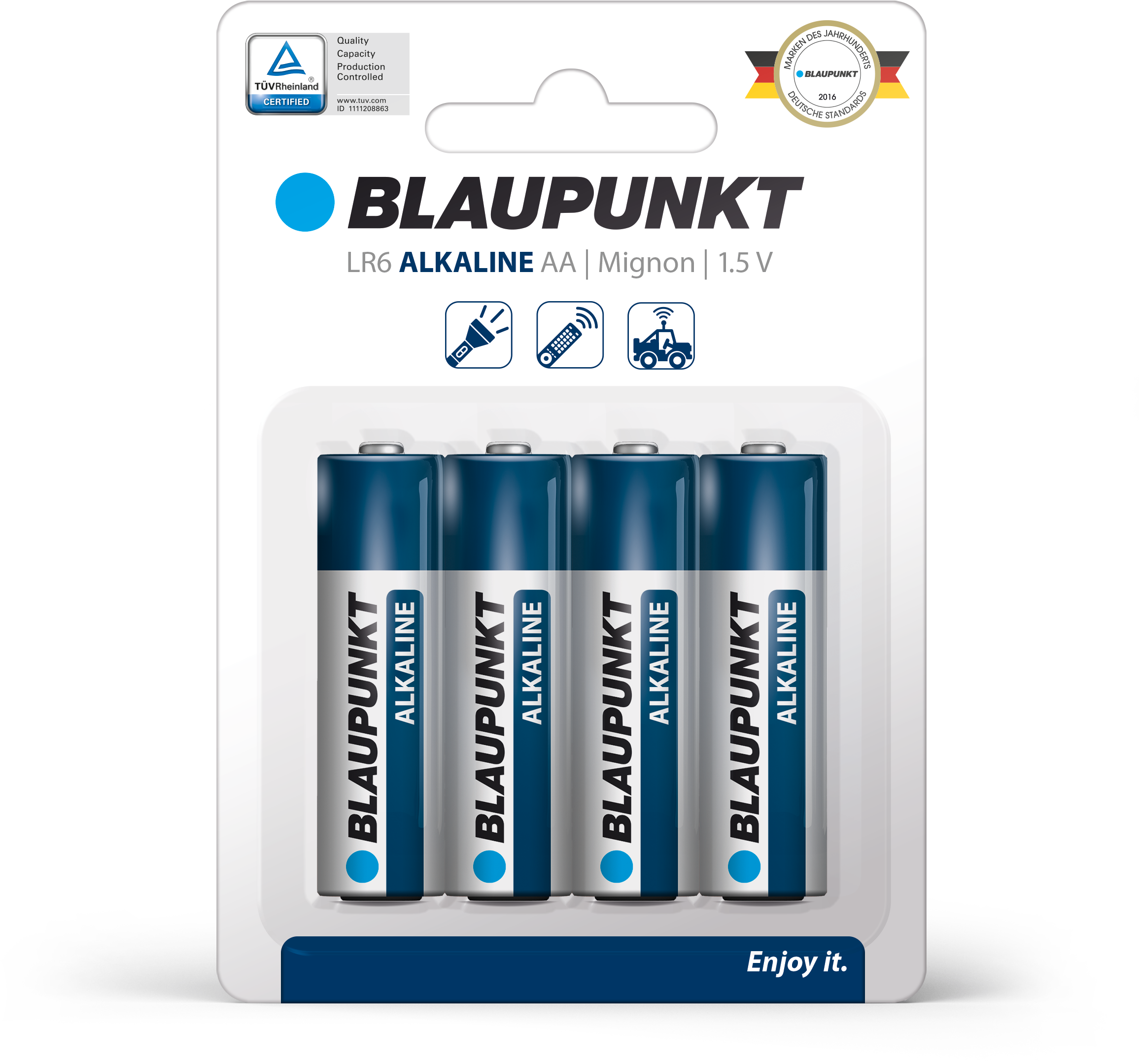 Lr6 Alkaline Battery - Blaupunkt Tür- Und Fenstersensor Dc-s1 (dc-s1) (2500x2800), Png Download