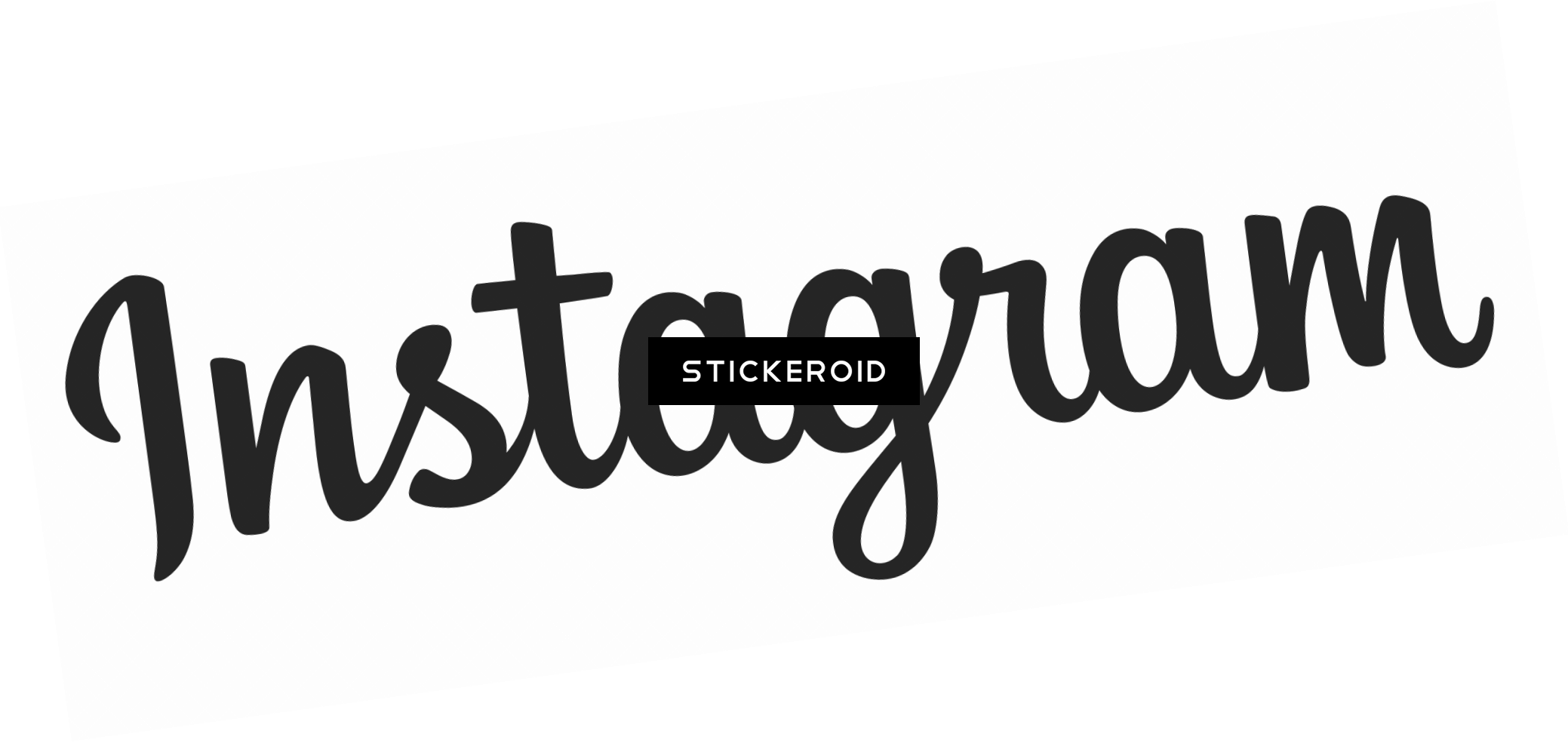 Instagram Icon - Instagram Png White Writing (2078x985), Png Download