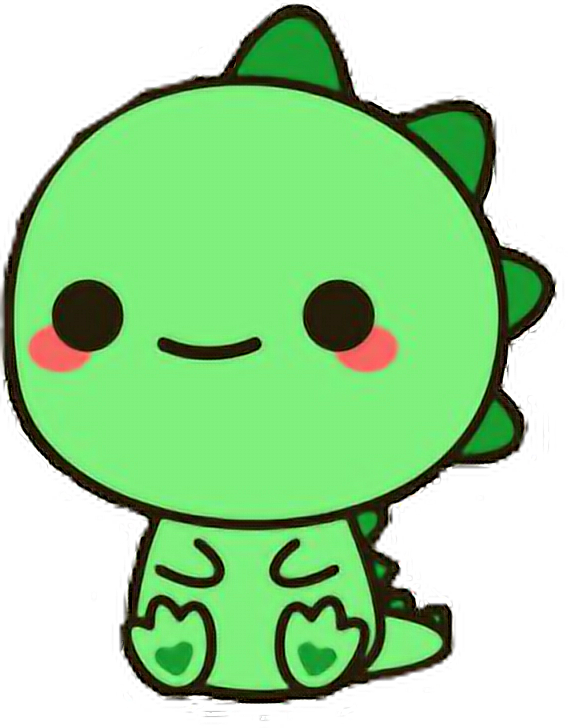 Kawaii Cute Tumblr Rawr Dinosaur Art Png Kawaii Cute - Cute Easy Dinosaur Drawing (568x728), Png Download