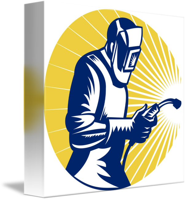 Welder Welding At Work Style By Aloysius - Welding Clipart (606x650), Png Download