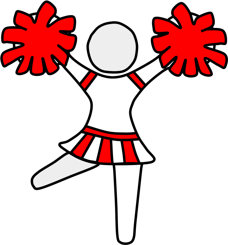Cheerleader, Pom-poms (816x1056), Png Download
