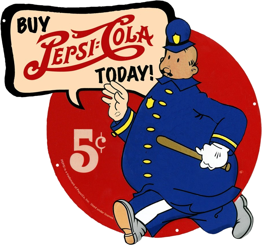 Pepsi Logo Png 2013 Pepsi Png Transparent Images Png - Pepsi Cola Cop Tin Sign (1000x901), Png Download