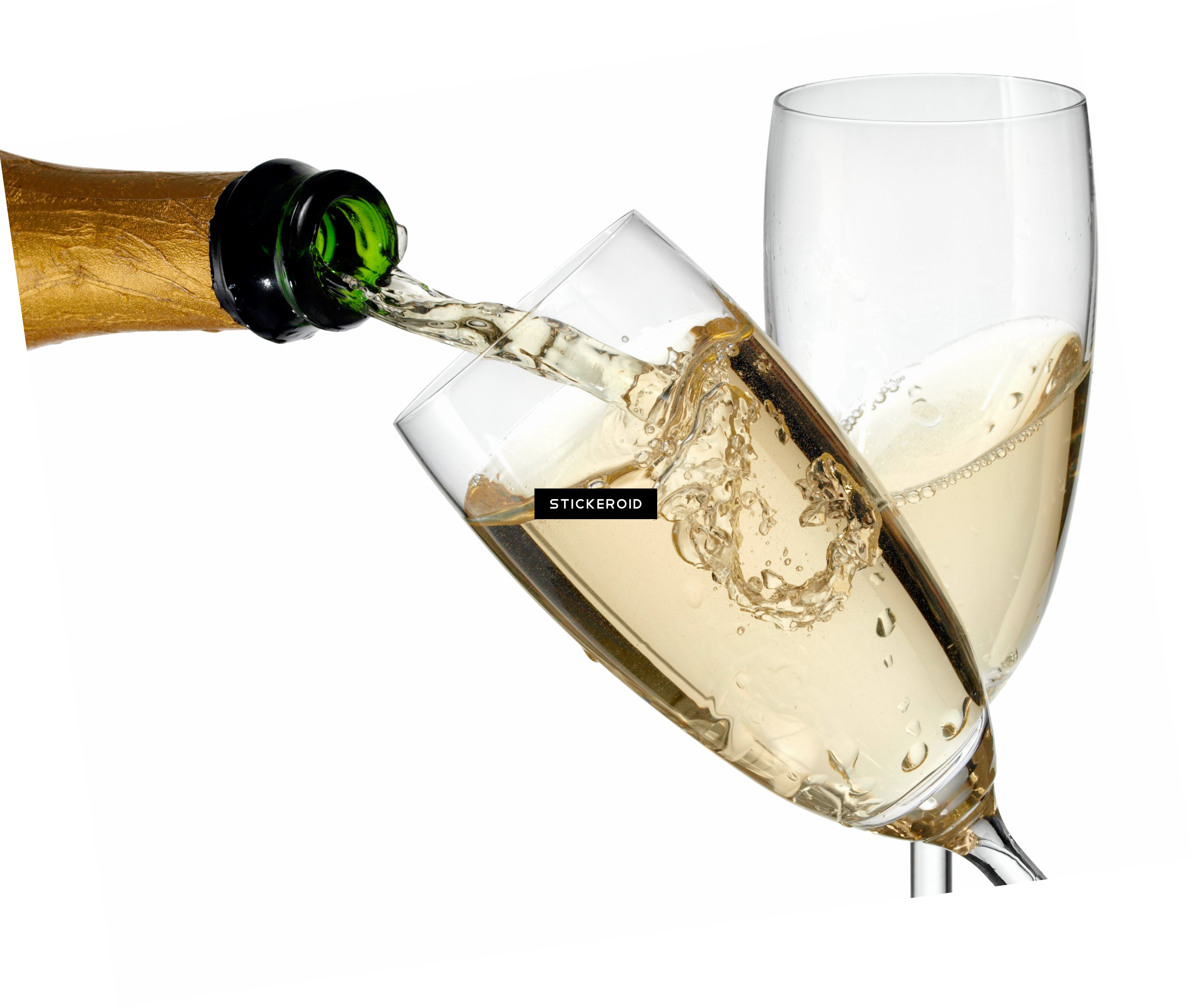 Champagne Popping - Champagne Uva (3497x2959), Png Download