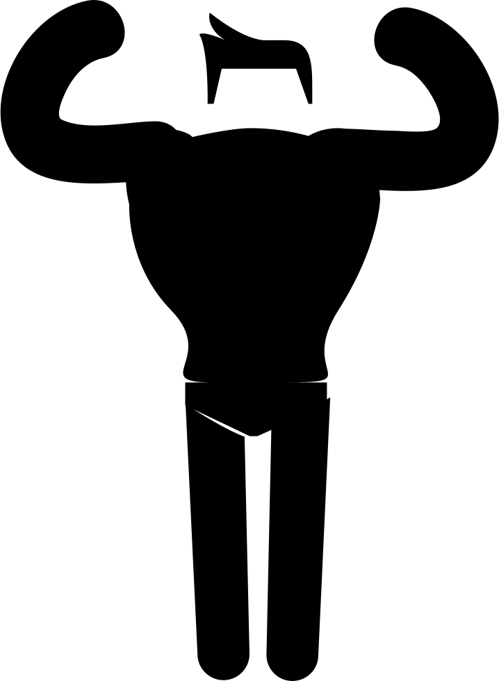 Png File Svg - Silueta Hombre Musculoso Png (718x980), Png Download