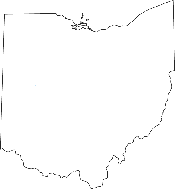 Shape Outline Clipart - Transparent Ohio Outline (611x659), Png Download