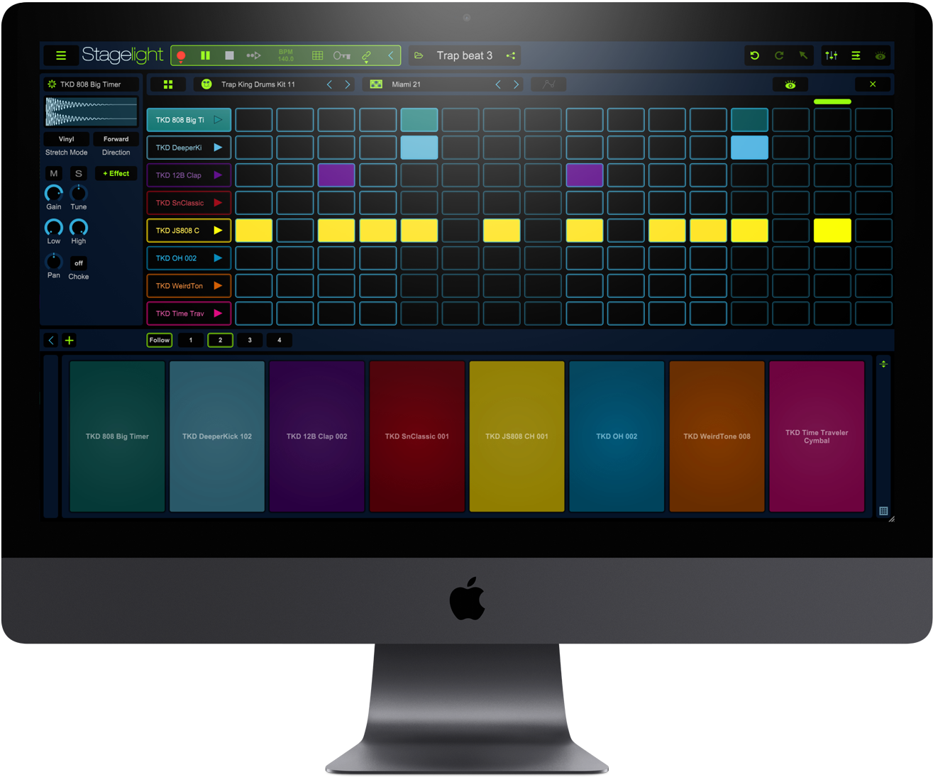 Stagelight 4 Macos Imac Beatmaking - Imac (1400x1231), Png Download