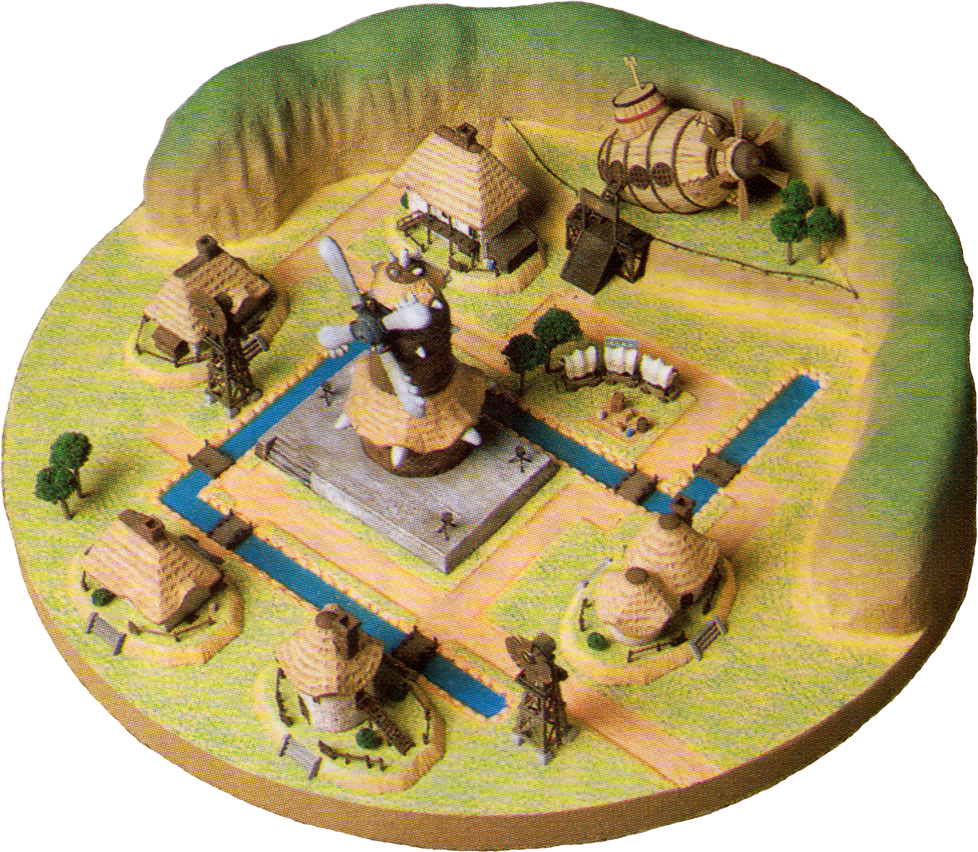 Norune Village - Scale Model (1590x1440), Png Download