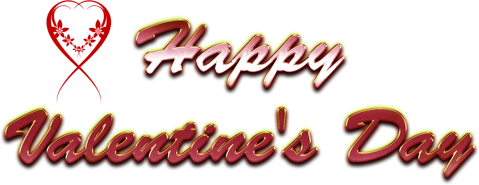 Happy Valentines Day Png Photos - Portable Network Graphics (1637x730), Png Download