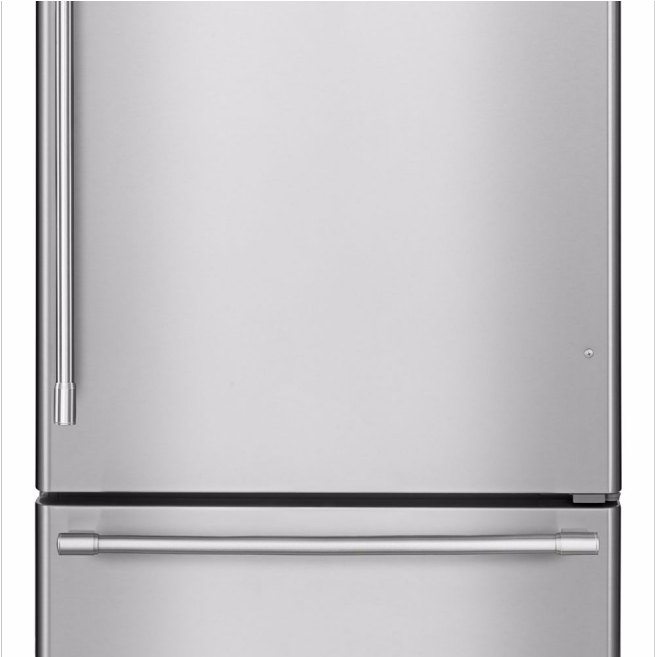 Bottom Freezer Refrigerator Fingerprint Resistant Stainless - Door (1280x656), Png Download