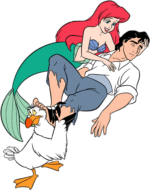 And Eric Clip Art Disney Galore Rescuing - Ariel And Eric Clip Art (500x631), Png Download