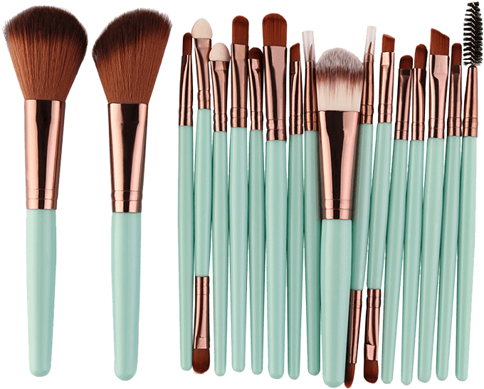 18pcs Multifunctional Facial Makeup Brushes Set - Gearbest 18pcs Multifunctional Facial Makeup Brushes (700x931), Png Download