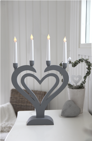 Candlestick Duo Heart - Candlestick (600x600), Png Download
