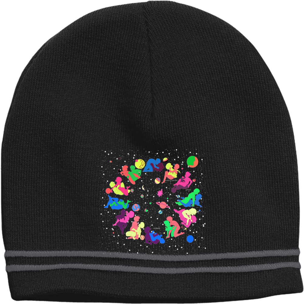Zodiac Signs Color Block Beanie - Afronomical Ways (1024x1024), Png Download