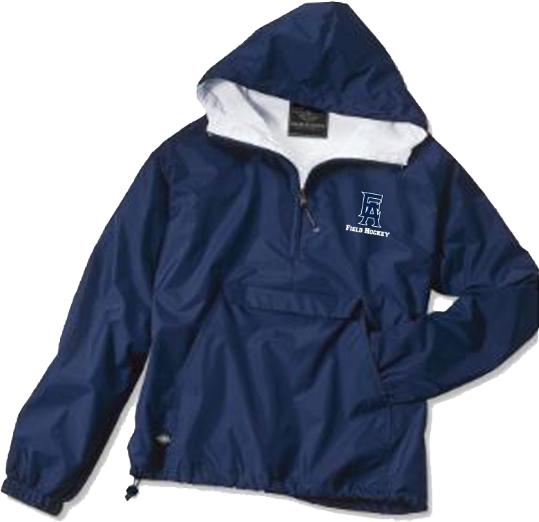 Ea Field Hockey Classic Solid Pullover Embroidered - Charles River Monogrammed Rain Jacket (800x777), Png Download