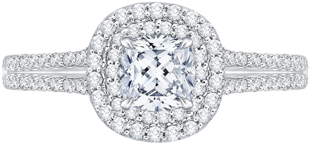 Carizza 18k White Gold Carizza Semi Mount Engagement - Tacori - Starlit - 300-2cu6 (800x800), Png Download